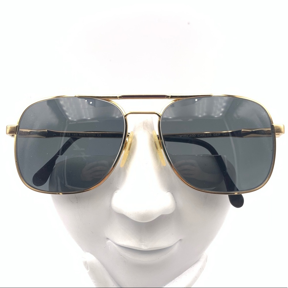 Vintage Luxottica Gold Aviator Sunglasses Frames Carlos
